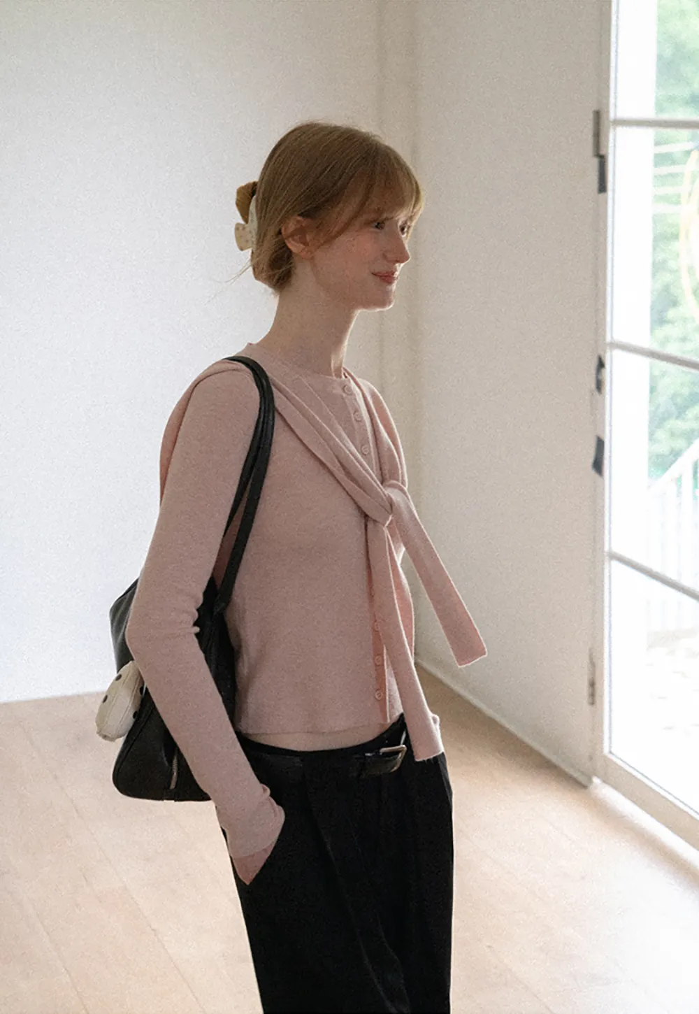 High Waist Pleated Wide Leg Casual Pants