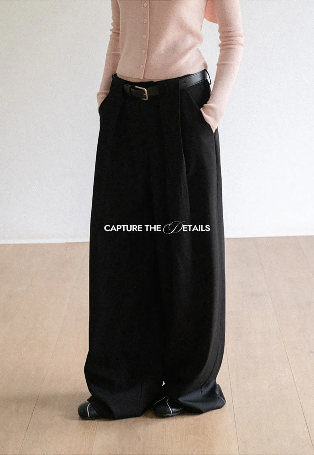High Waist Pleated Wide Leg Casual Pants