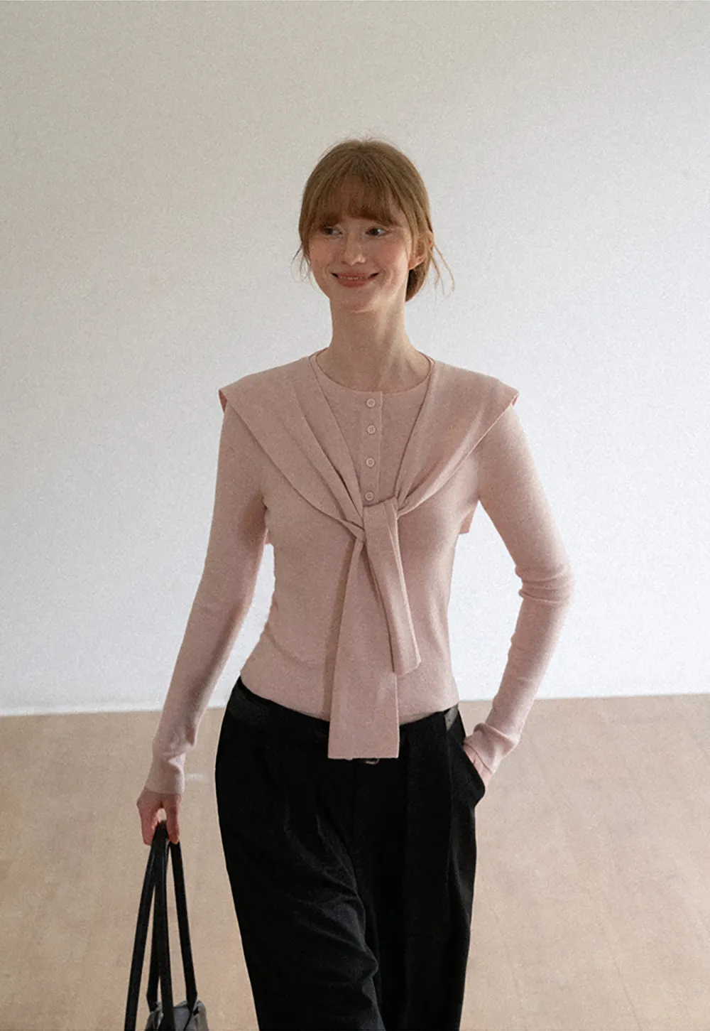 High Waist Pleated Wide Leg Casual Pants