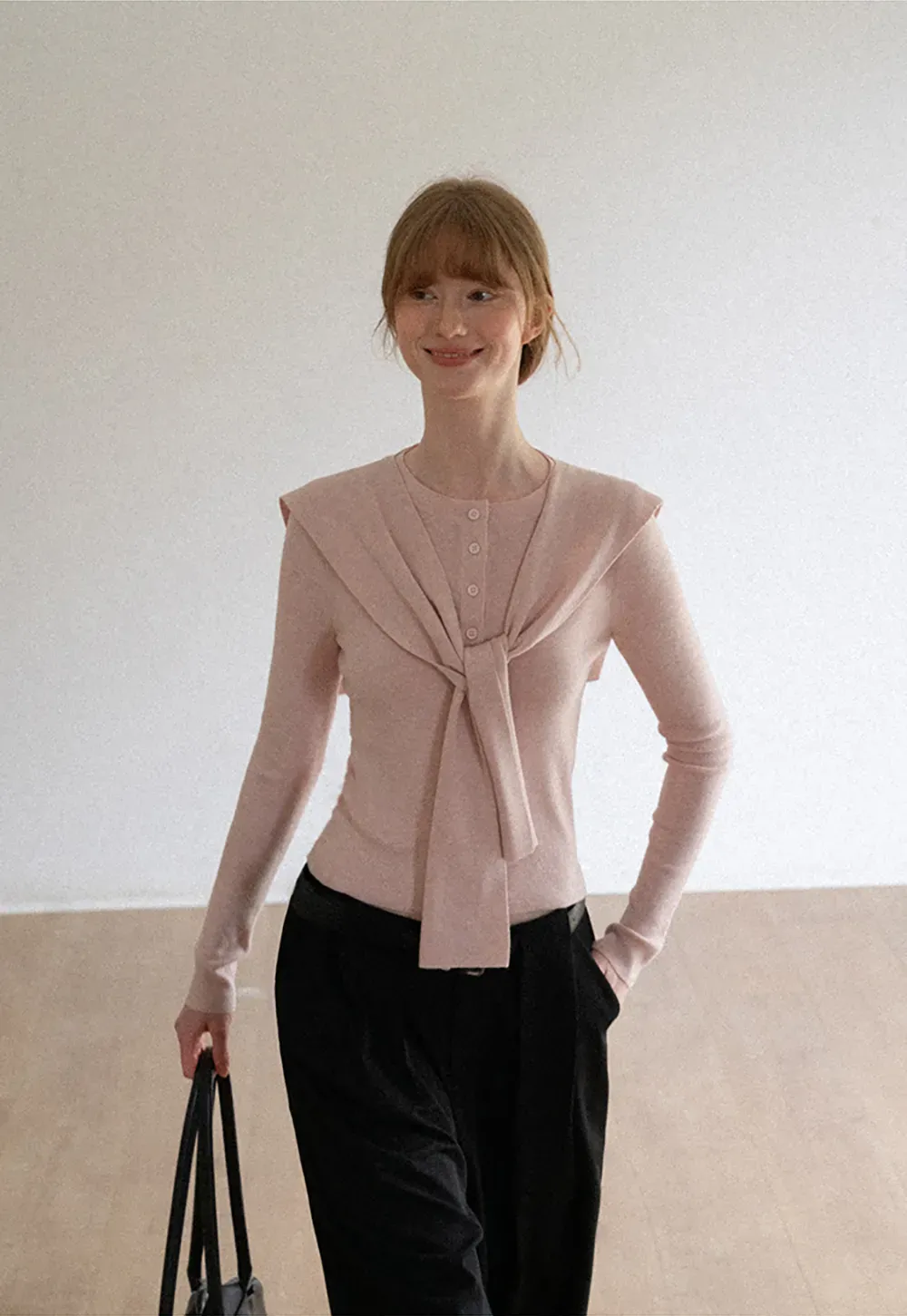 High Waist Pleated Wide Leg Casual Pants