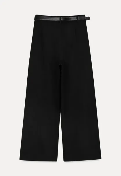 High Waist Pleated Wide Leg Casual Pants