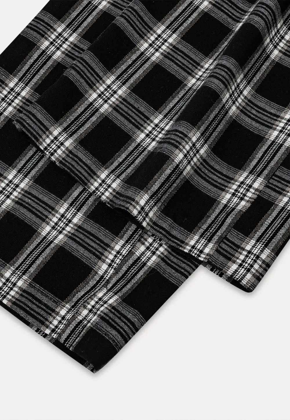 Wide Leg Plaid Pattern Casual Pants