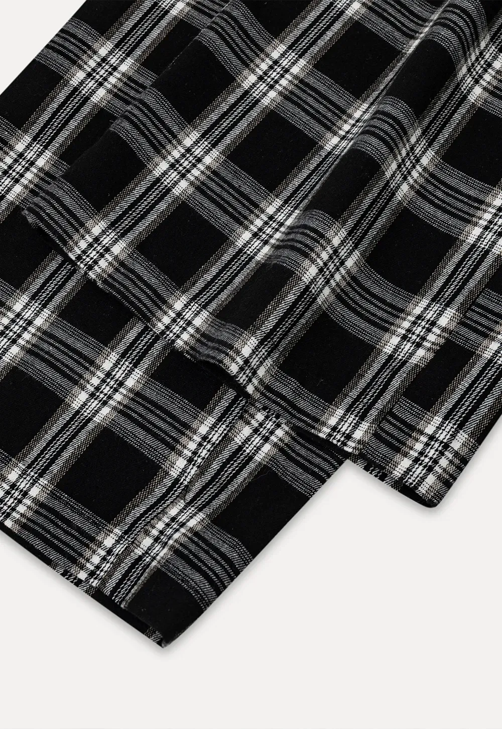 Wide Leg Plaid Pattern Casual Pants