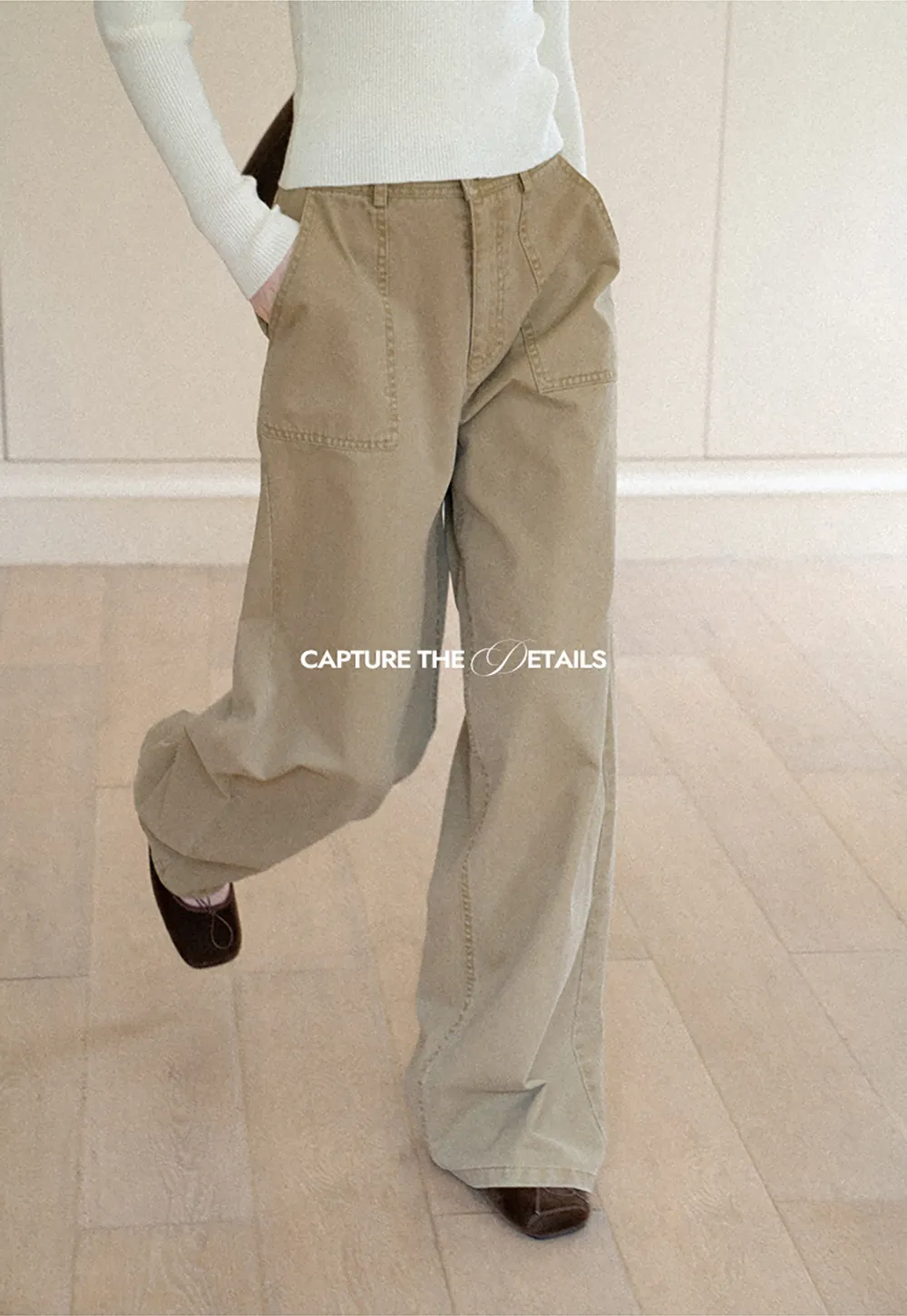 Wide Leg Cargo Pocket Casual Pants