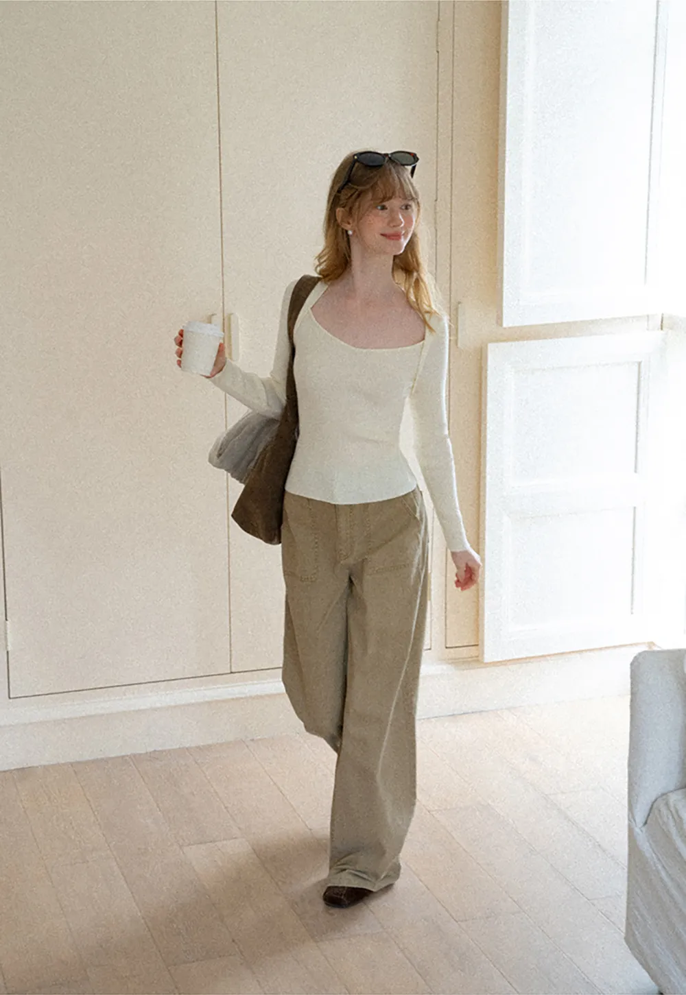 Wide Leg Cargo Pocket Casual Pants