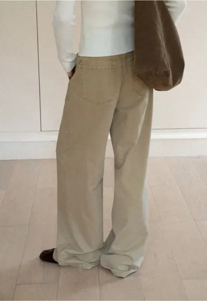 Wide Leg Cargo Pocket Casual Pants