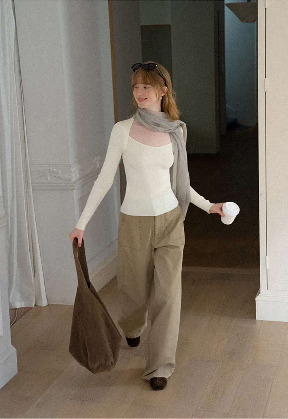 Wide Leg Cargo Pocket Casual Pants