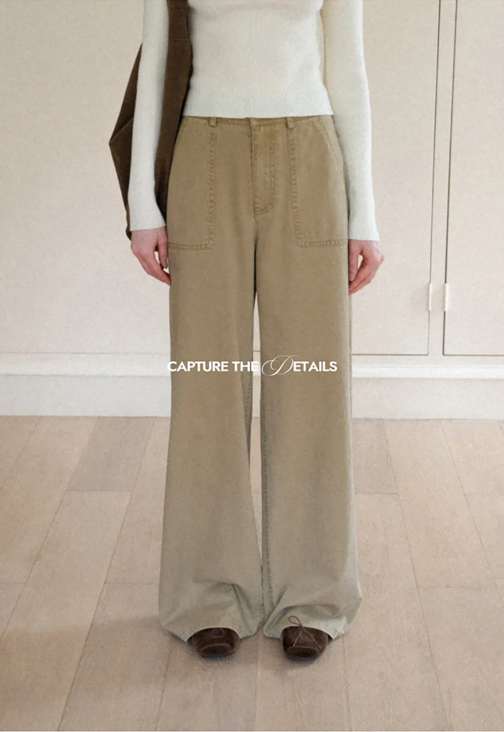 Wide Leg Cargo Pocket Casual Pants