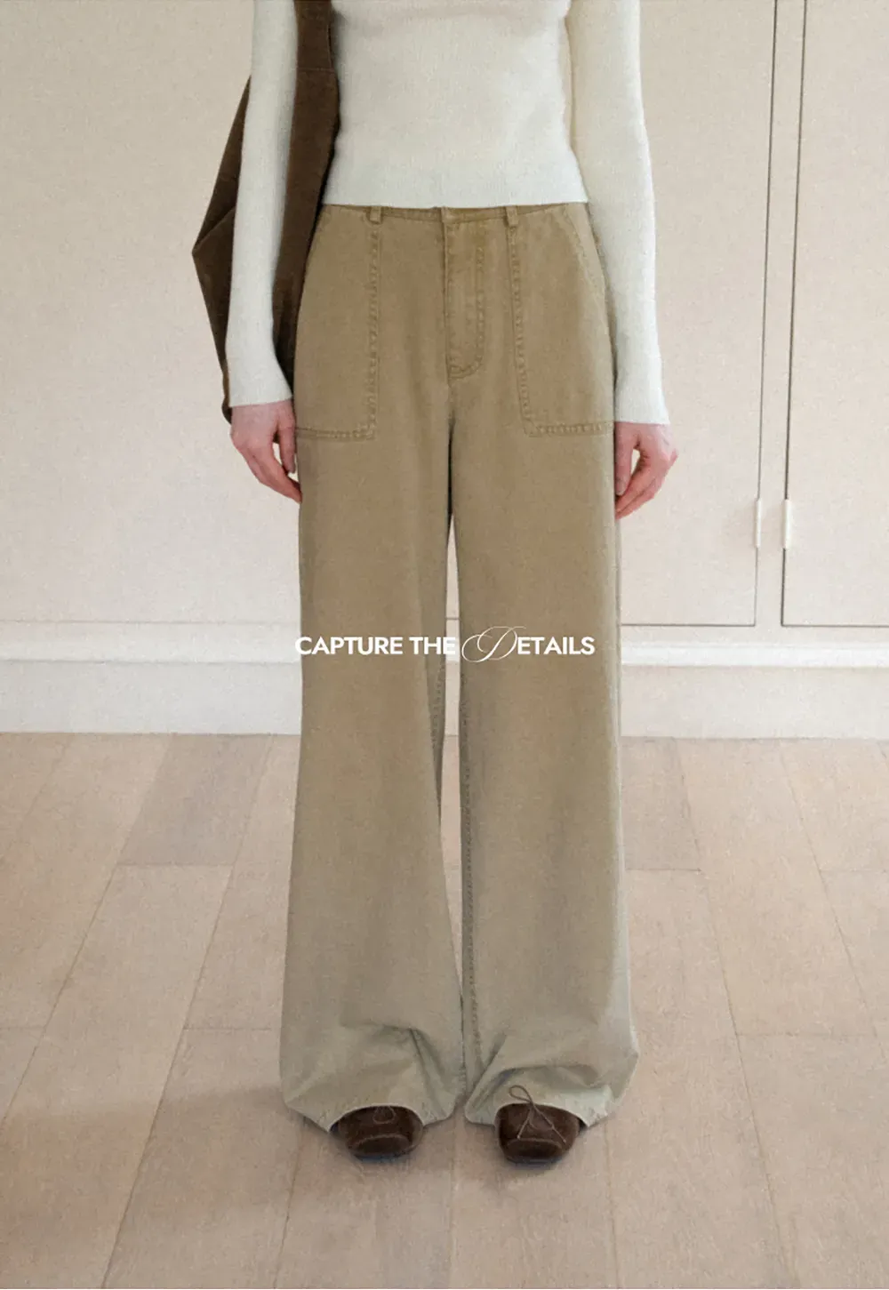 Wide Leg Cargo Pocket Casual Pants