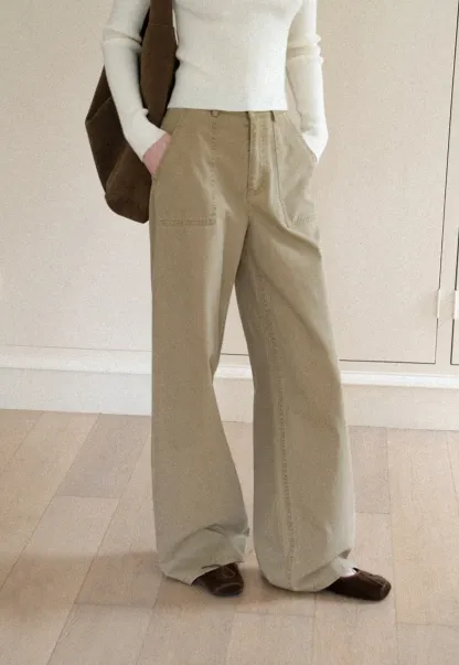 Wide Leg Cargo Pocket Casual Pants