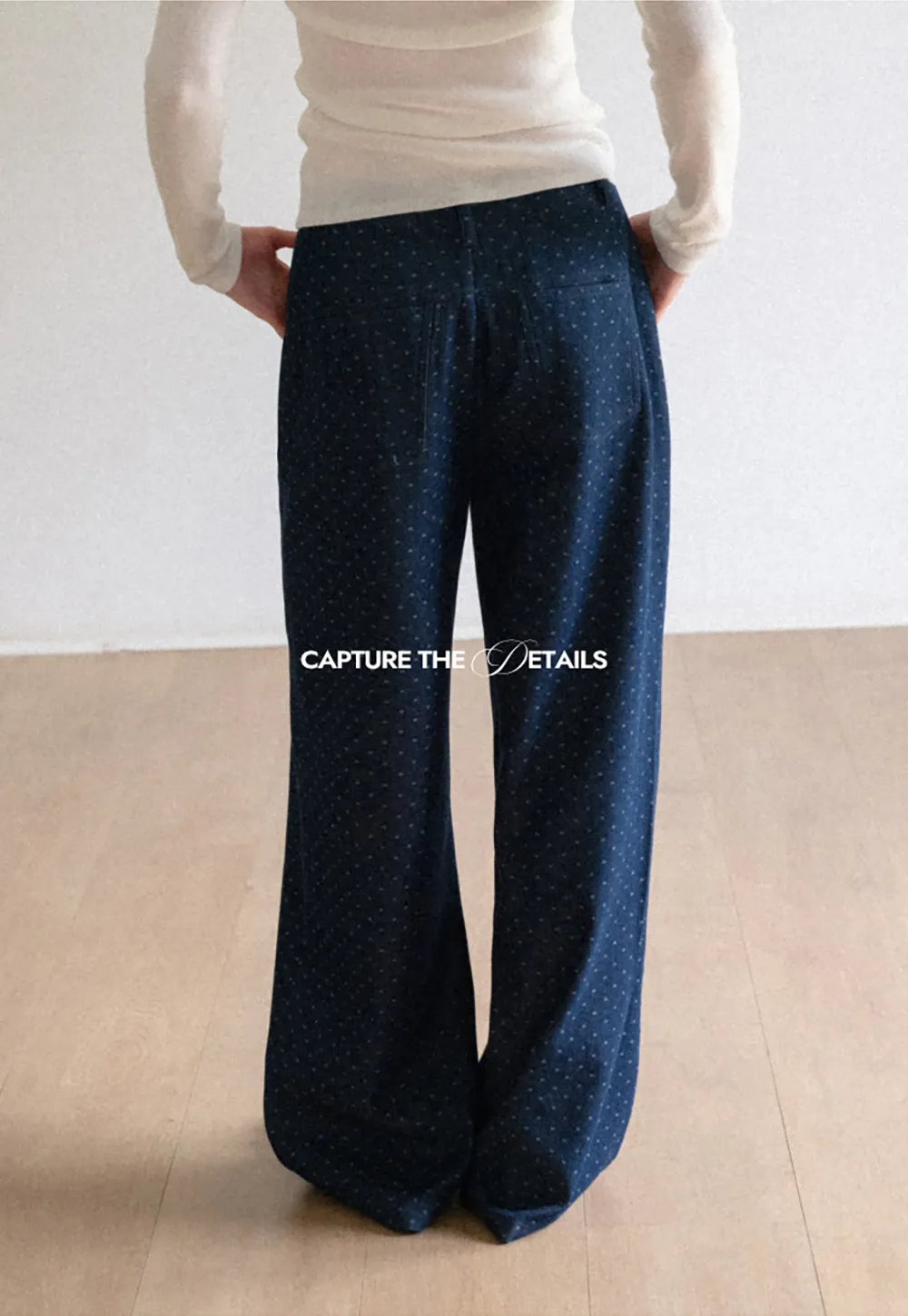 Wide Leg Polka Dot Patterned Casual Pants