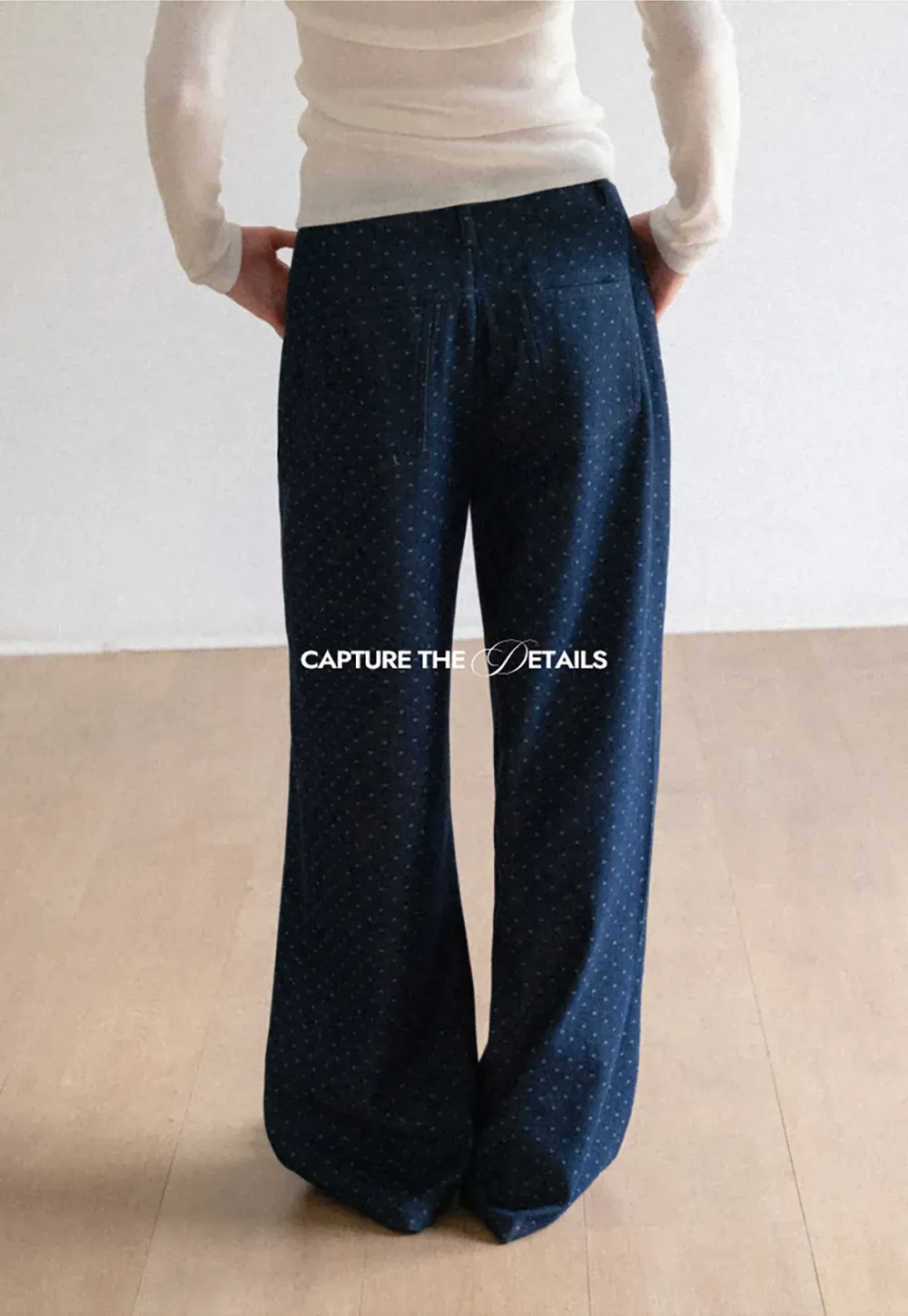Wide Leg Polka Dot Patterned Casual Pants