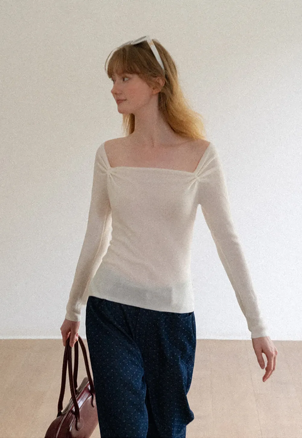 Wide Leg Polka Dot Patterned Casual Pants
