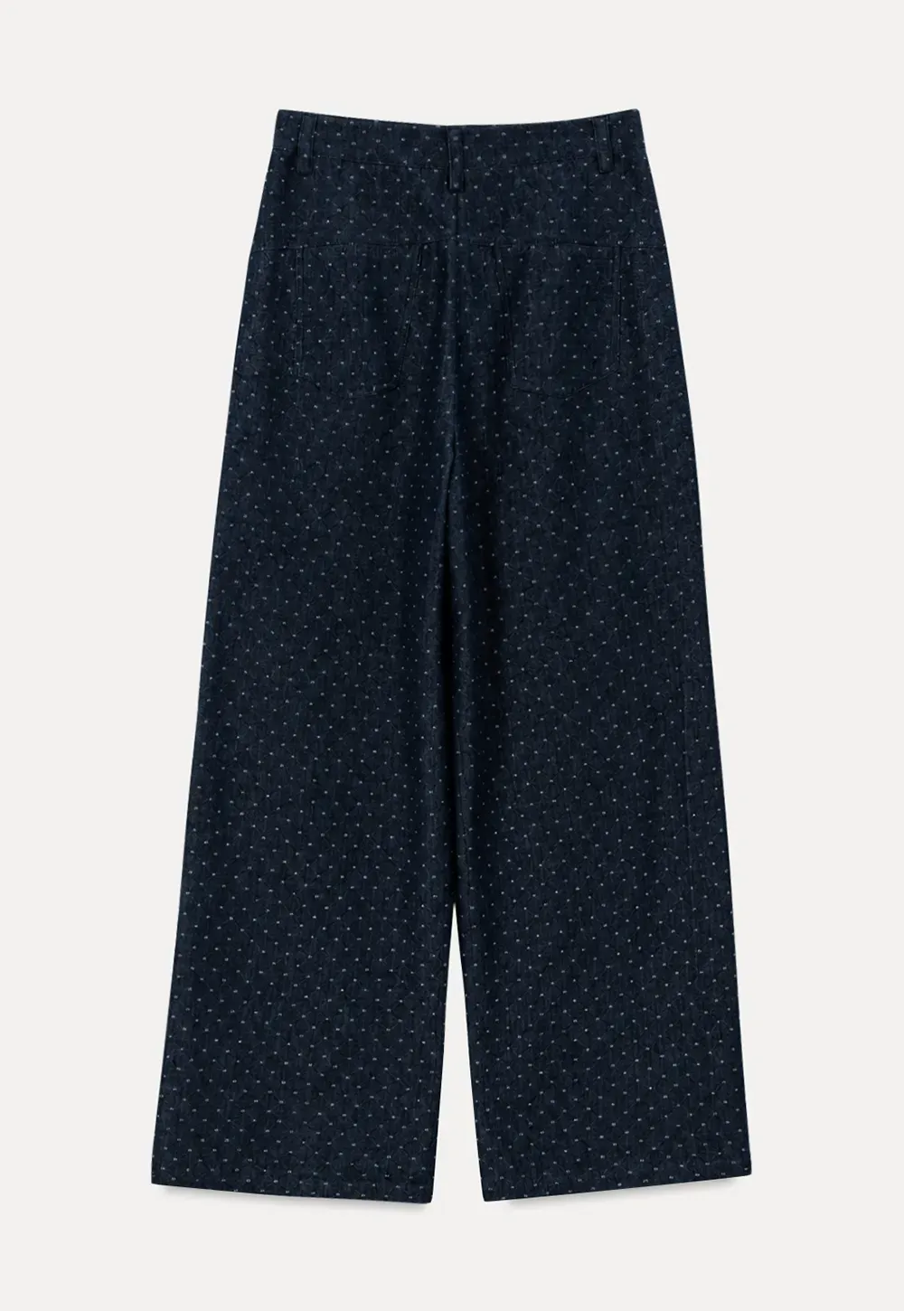 Wide Leg Polka Dot Patterned Casual Pants
