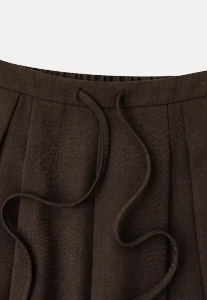Wide Leg Pleated Casual Pants