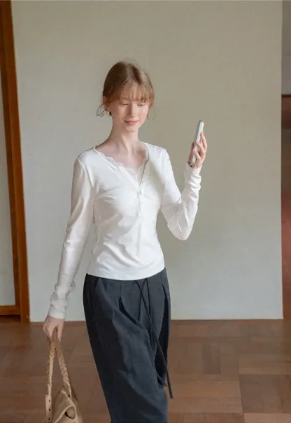 Wide Leg Pleated Casual Pants