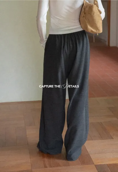 Wide Leg Pleated Casual Pants