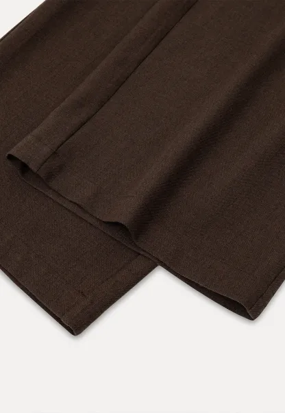 Wide Leg Pleated Casual Pants