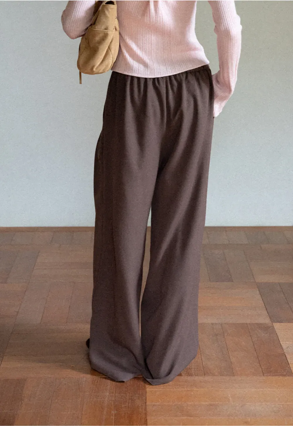 Wide Leg Pleated Casual Pants
