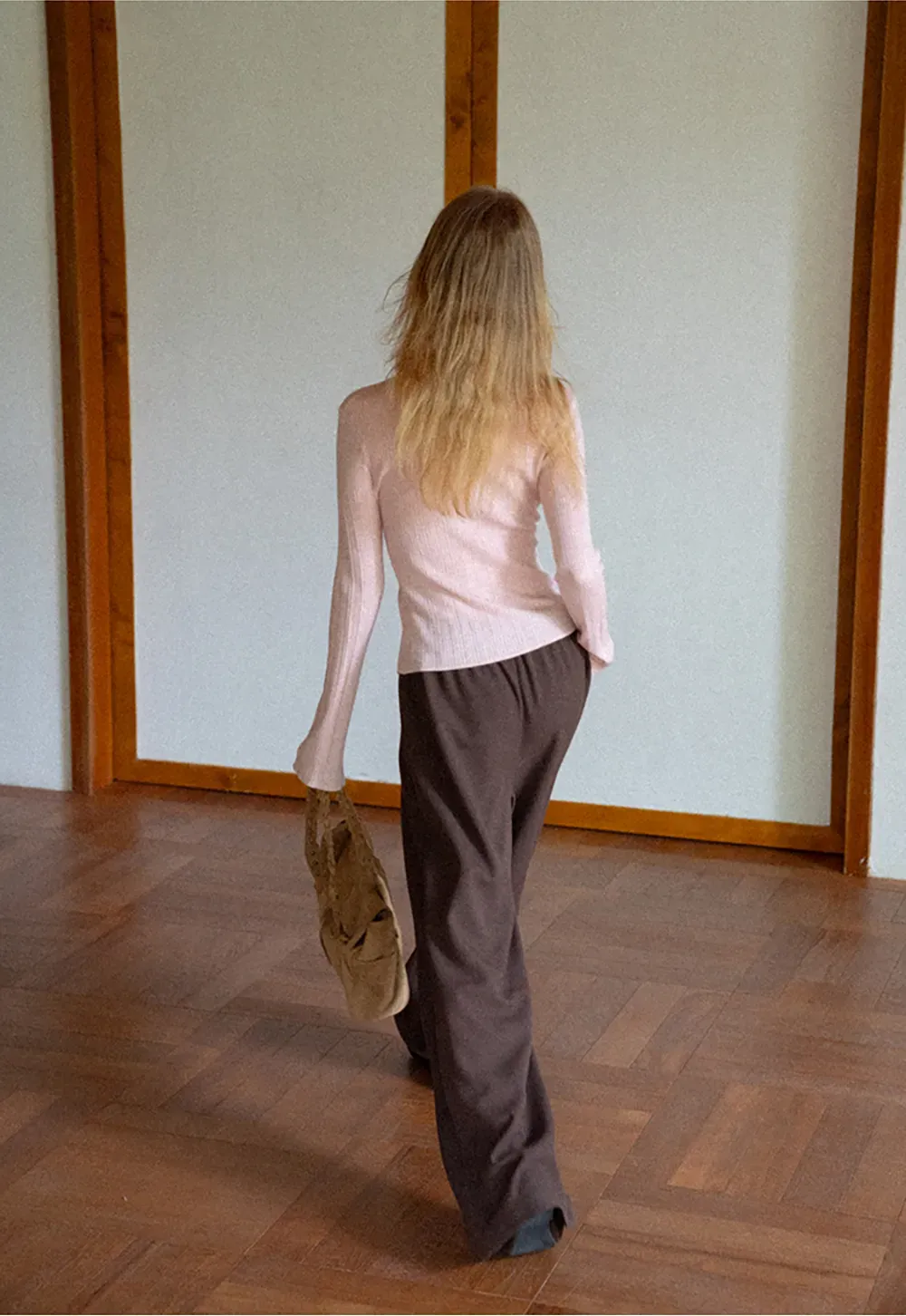 Wide Leg Pleated Casual Pants