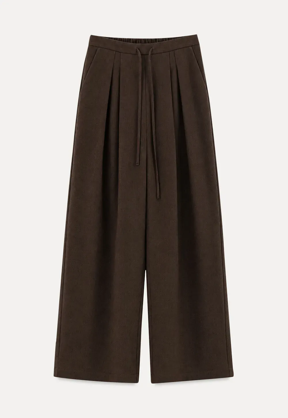Wide Leg Pleated Casual Pants