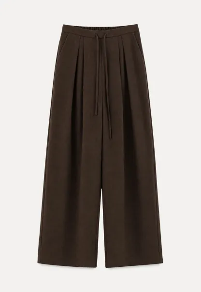 Wide Leg Pleated Casual Pants
