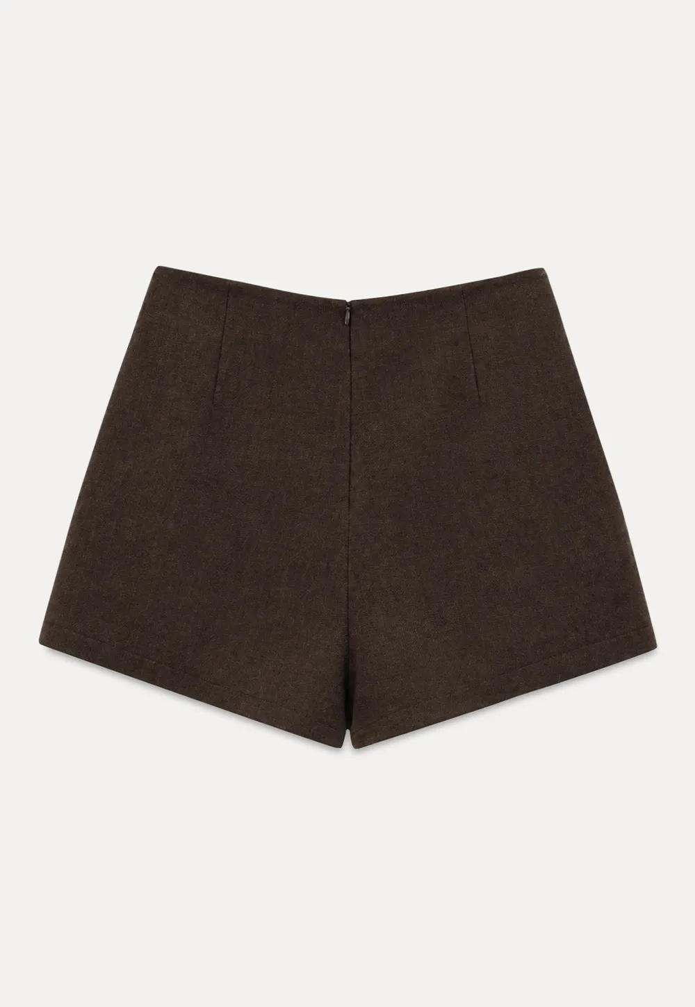 High Waist Pleated Shorts with Ruched Side Detail