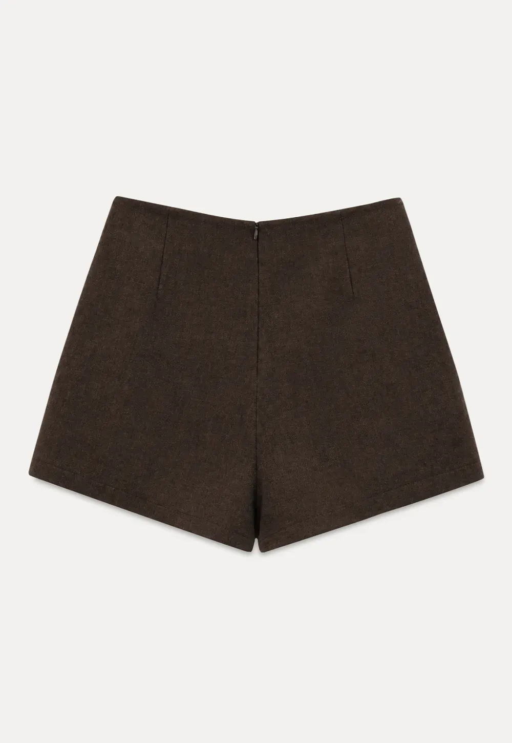 High Waist Pleated Shorts with Ruched Side Detail