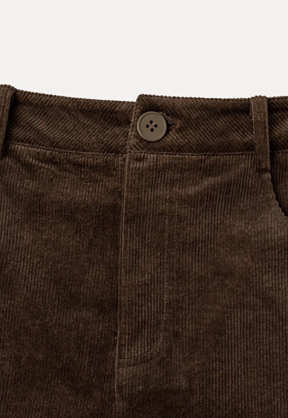 Ruffled Hem Corduroy Shorts