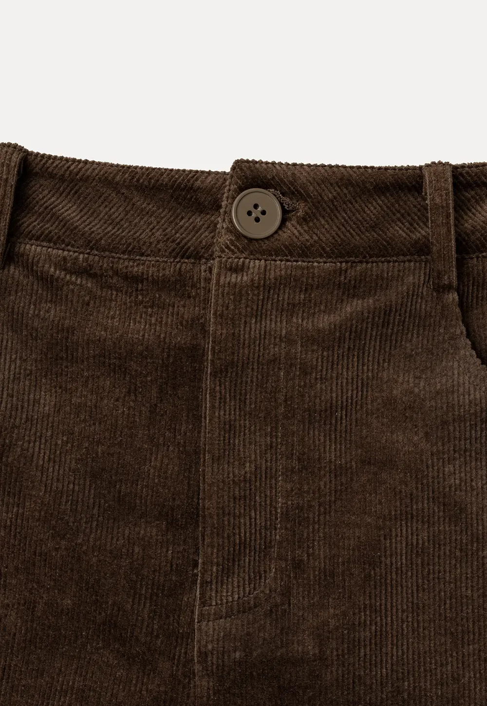 Ruffled Hem Corduroy Shorts