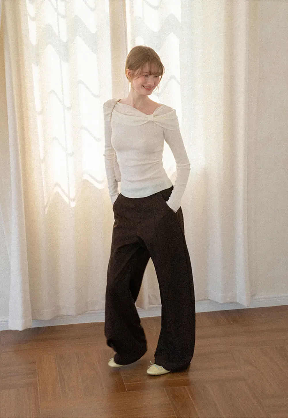 Oversized Wide Leg High Waist Casual Pants