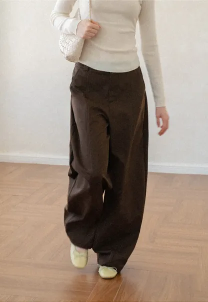 Oversized Wide Leg High Waist Casual Pants