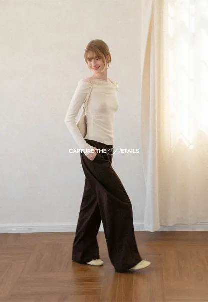 Oversized Wide Leg High Waist Casual Pants