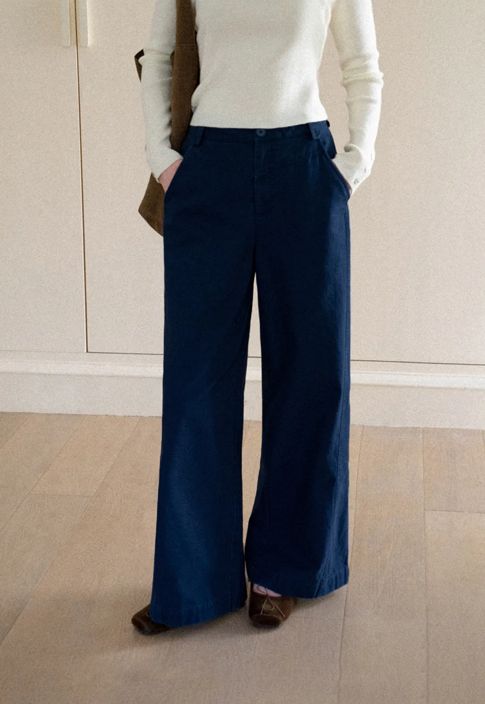 Wide Leg High Waist Casual Pants