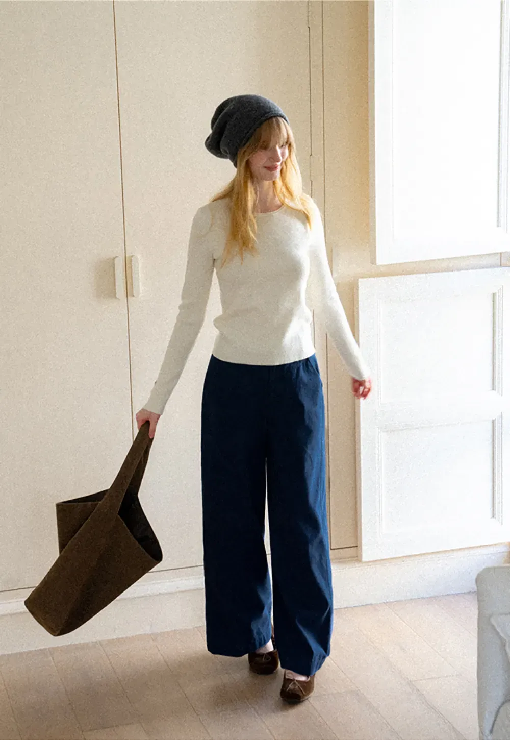 Wide Leg High Waist Casual Pants