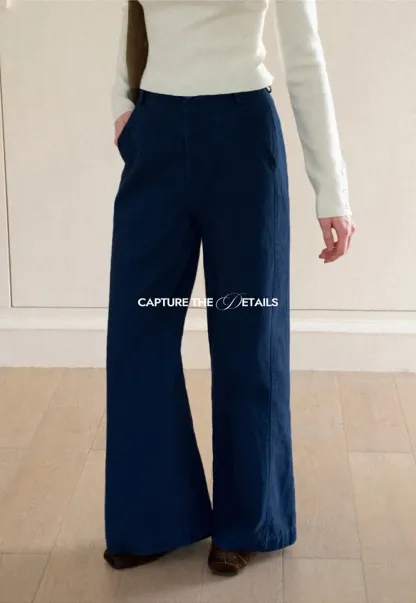Wide Leg High Waist Casual Pants