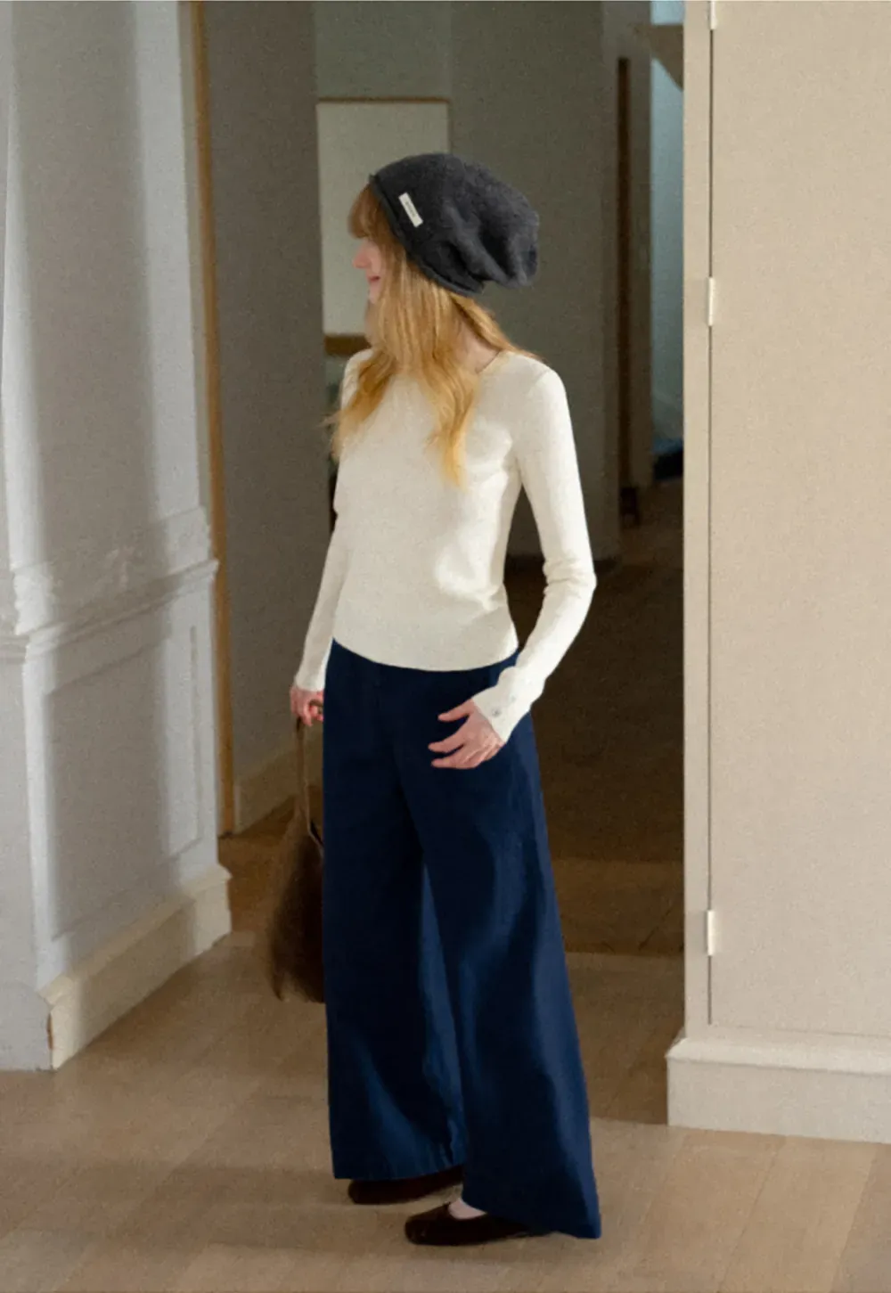 Wide Leg High Waist Casual Pants