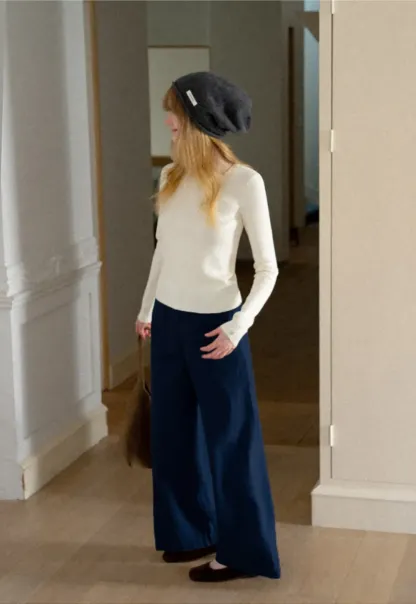 Wide Leg High Waist Casual Pants