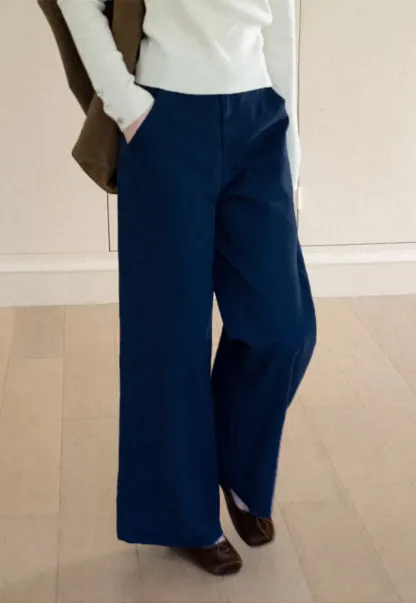 Wide Leg High Waist Casual Pants