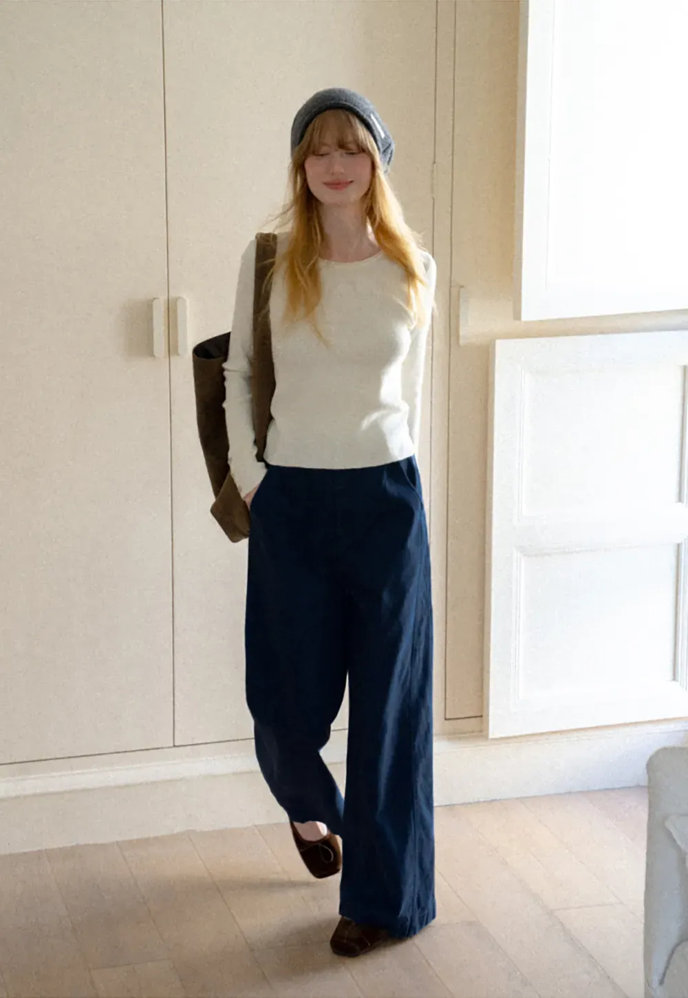 Wide Leg High Waist Casual Pants