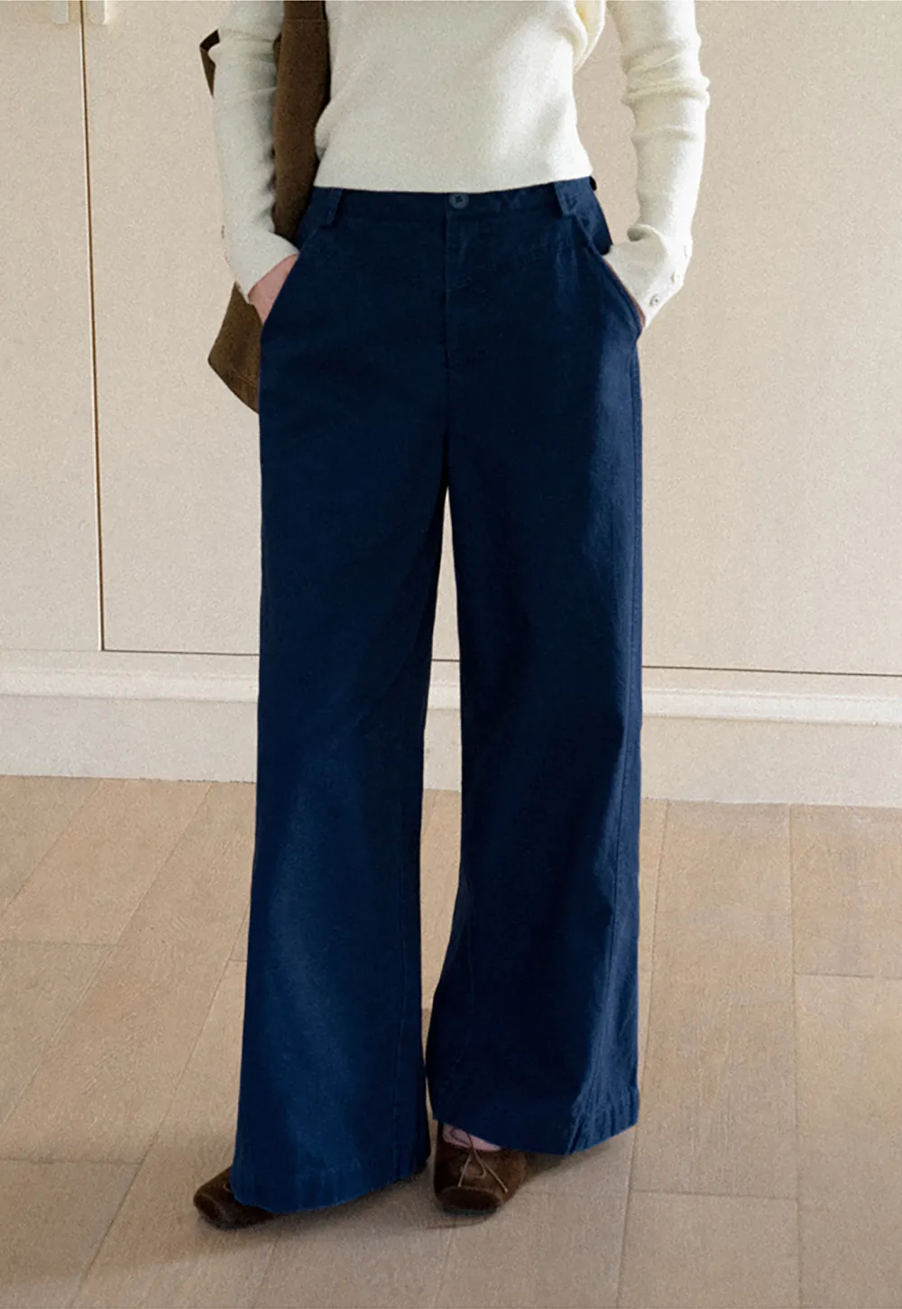 Wide Leg High Waist Casual Pants