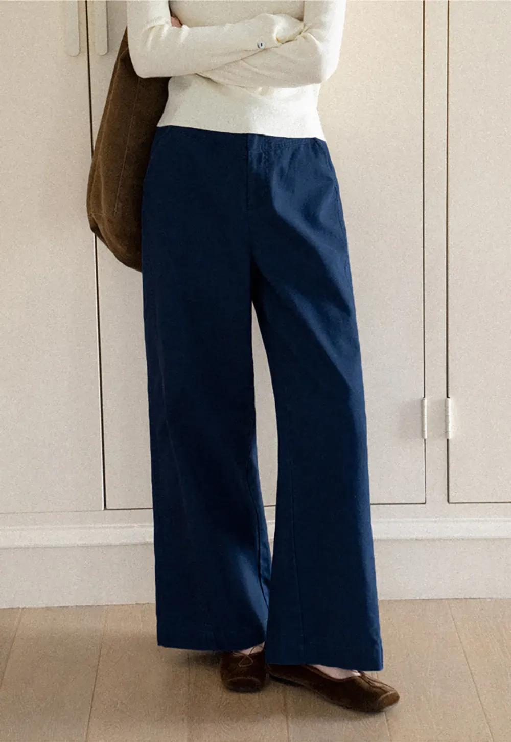 Wide Leg High Waist Casual Pants