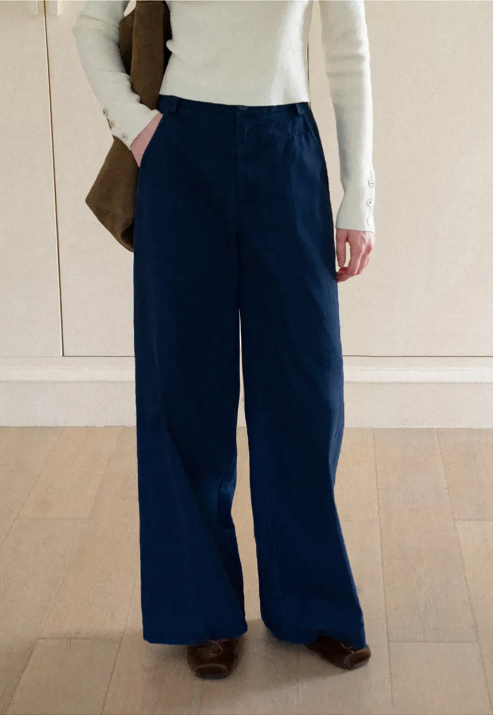 Wide Leg High Waist Casual Pants