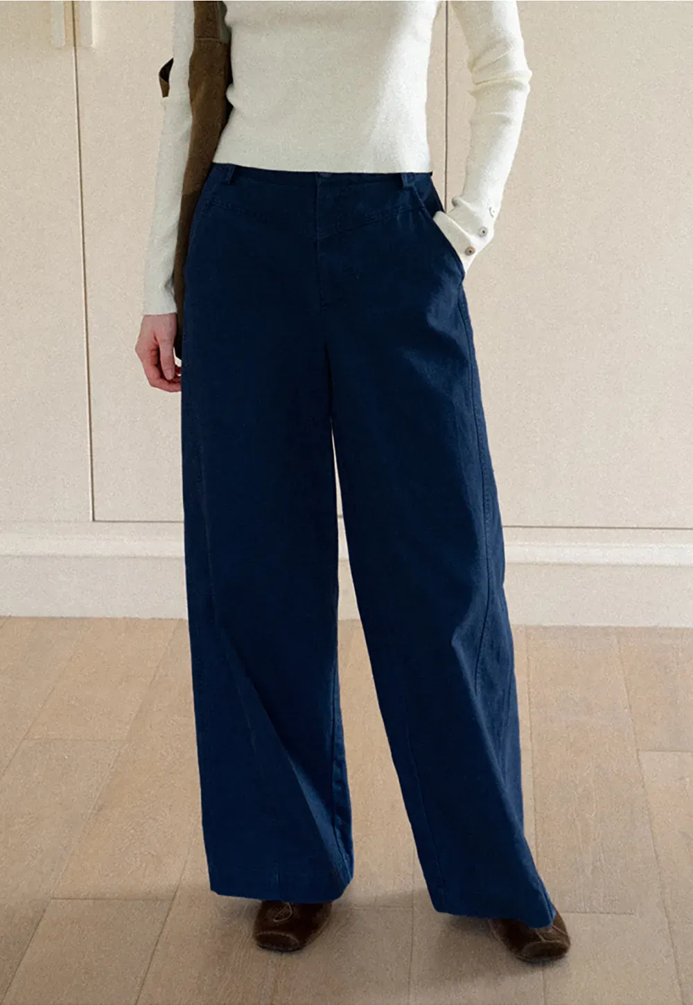 Wide Leg High Waist Casual Pants