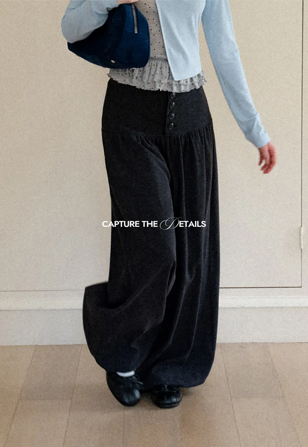 High Waist Wide Leg Pleated Casual Pants