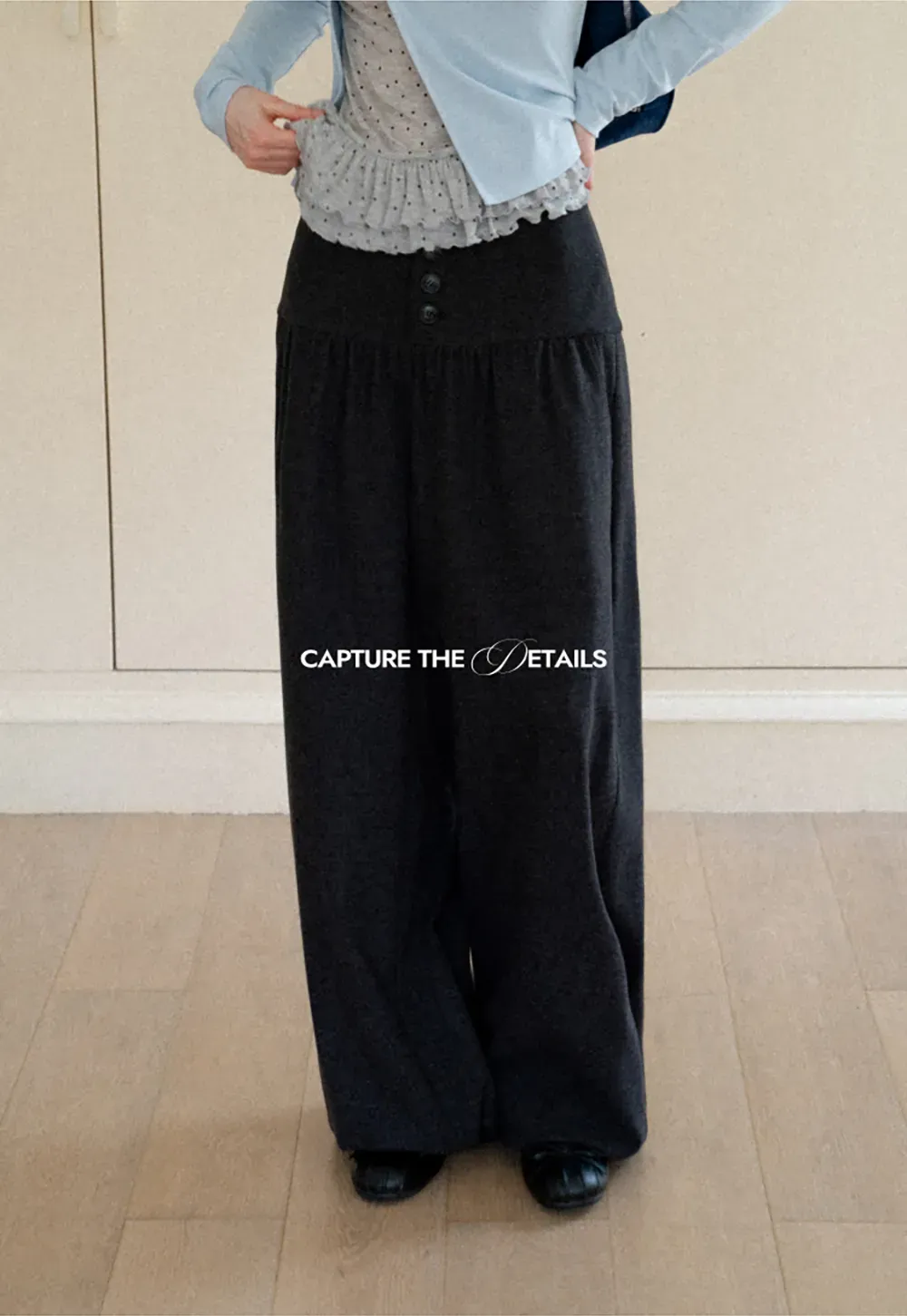High Waist Wide Leg Pleated Casual Pants