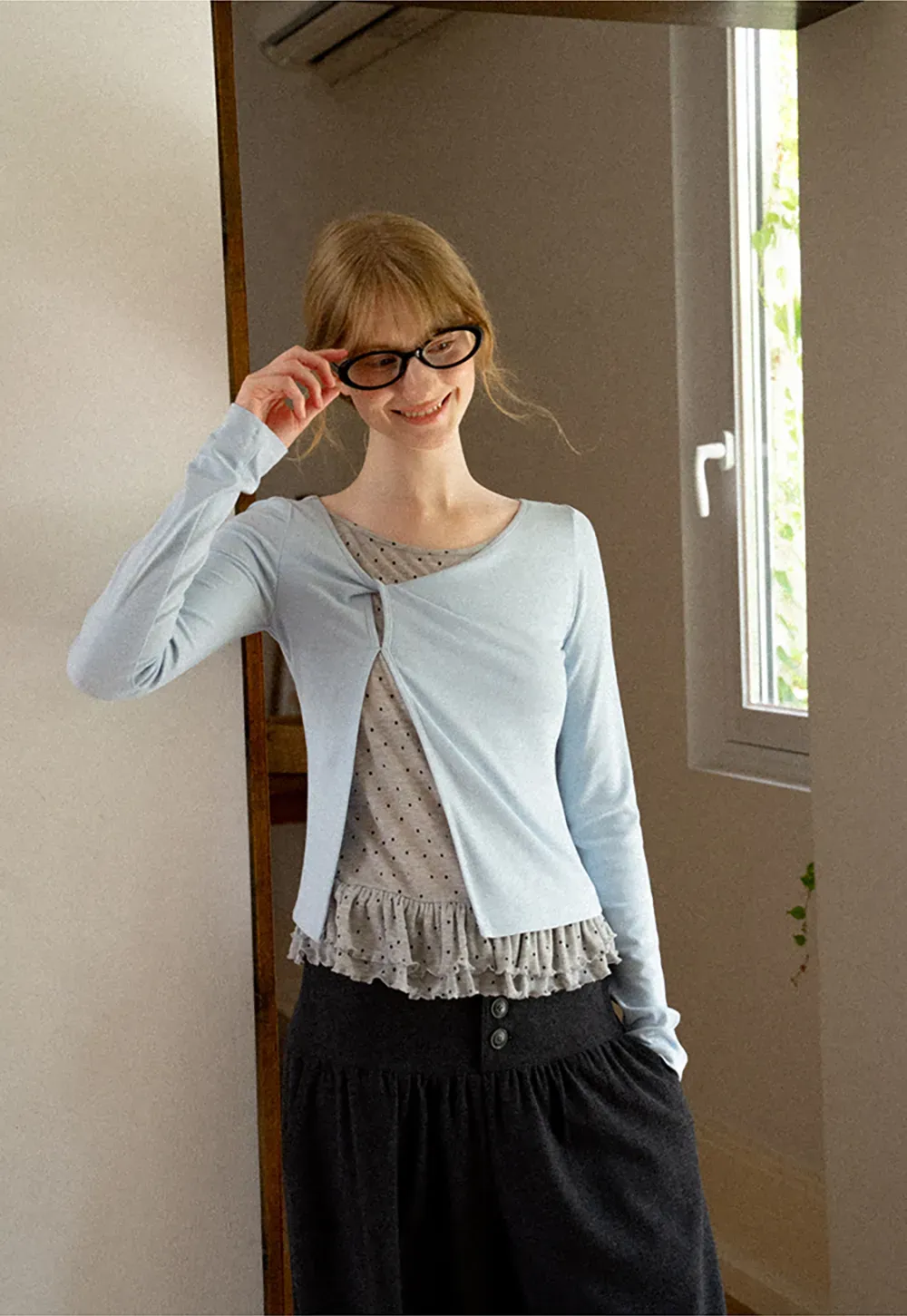High Waist Wide Leg Pleated Casual Pants