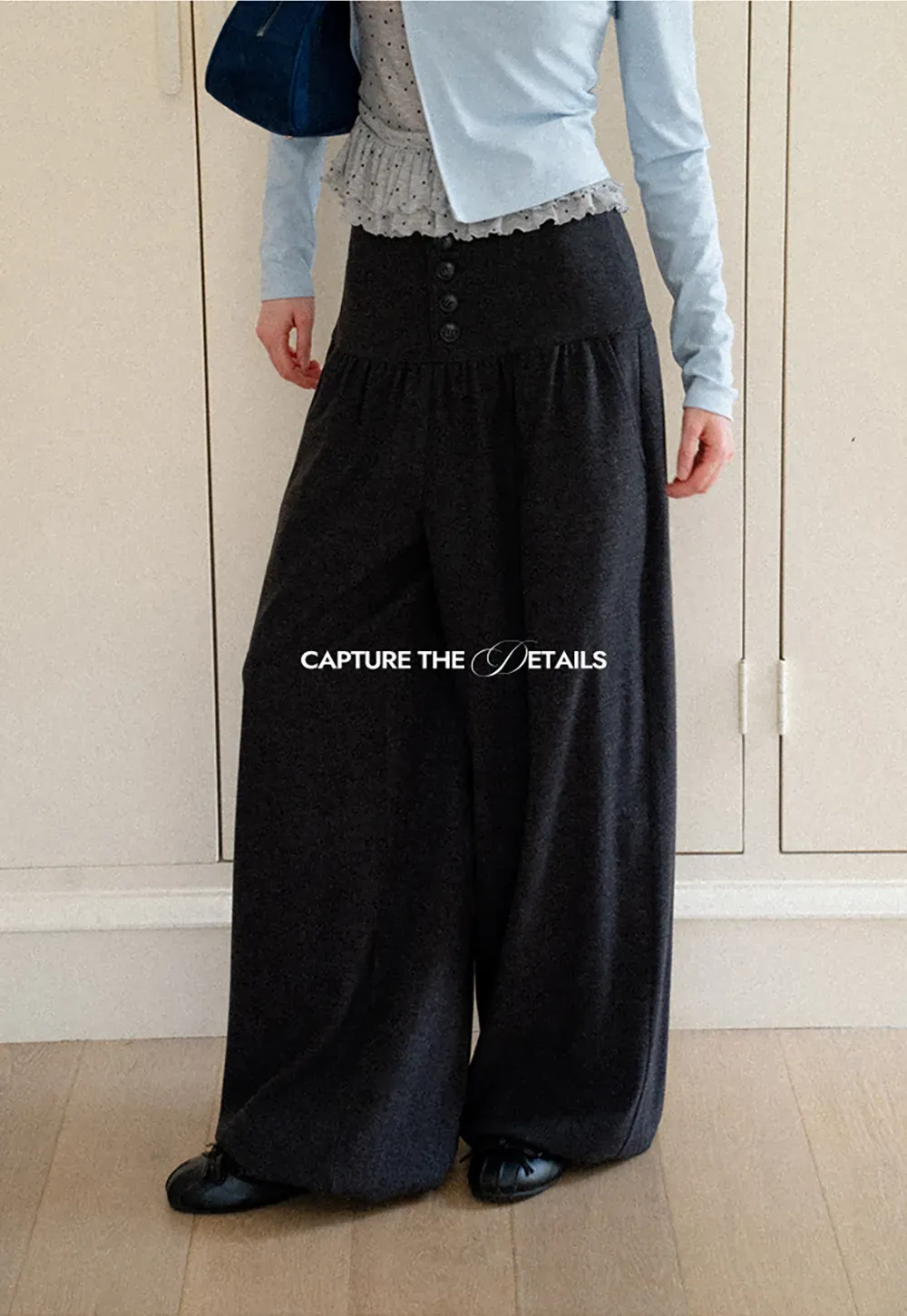 High Waist Wide Leg Pleated Casual Pants