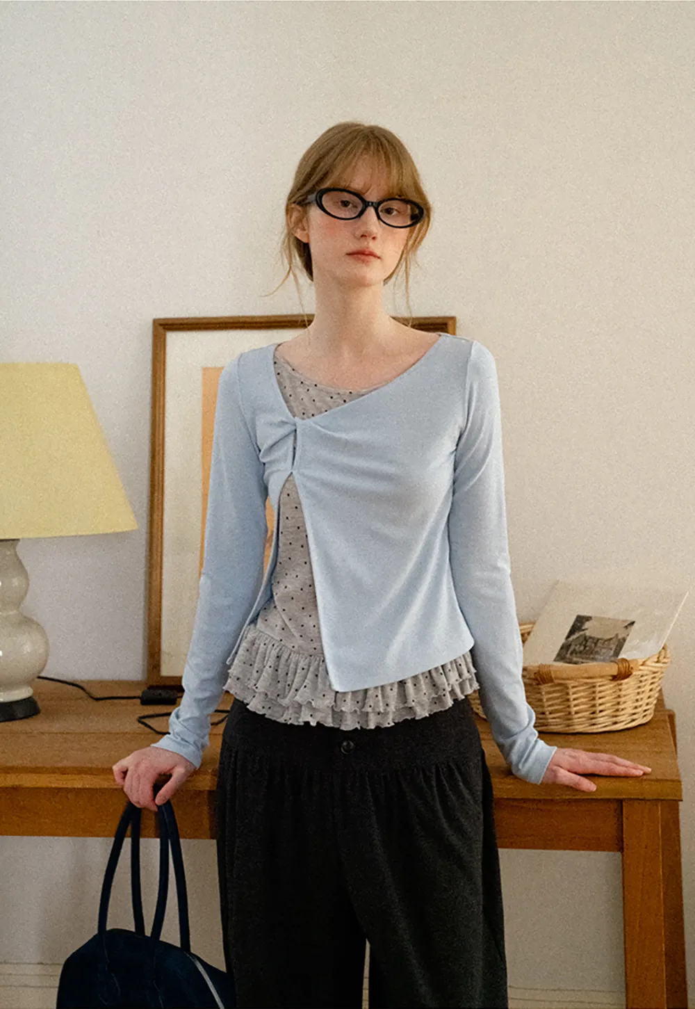 High Waist Wide Leg Pleated Casual Pants