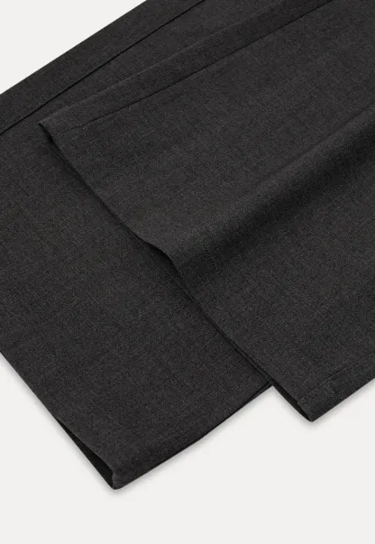 Lace Trim High Waist Wide Leg Casual Pants